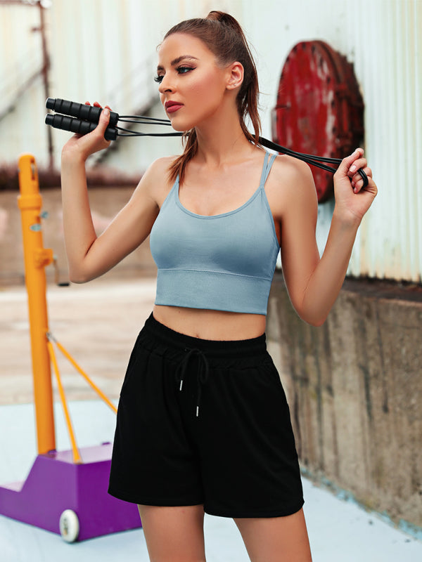 WW | 3er Pack Damen Sport Bh Gepolstert Crisscross Yoga Bh Nahtlos Mittel Impact Fitness Activewear