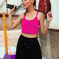 WW | 3er Pack Damen Sport Bh Gepolstert Crisscross Yoga Bh Nahtlos Mittel Impact Fitness Activewear