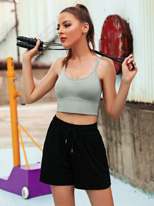 WW | 3er Pack Damen Sport Bh Gepolstert Crisscross Yoga Bh Nahtlos Mittel Impact Fitness Activewear
