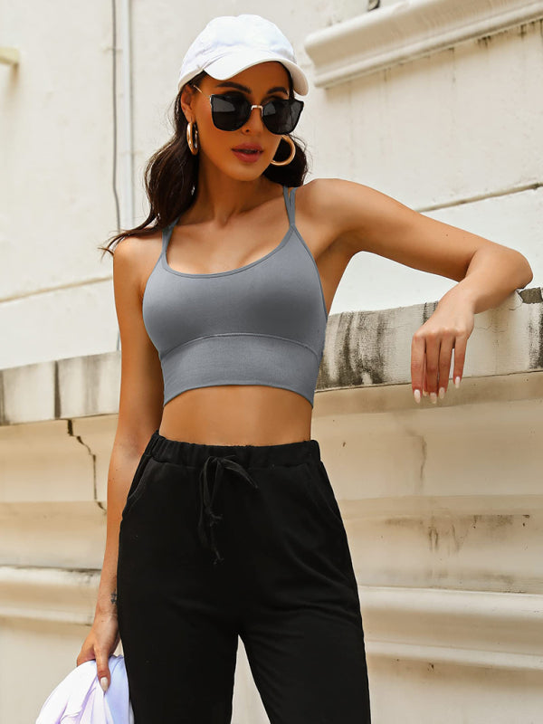 WW | 3er Pack Damen Sport Bh Gepolstert Crisscross Yoga Bh Nahtlos Mittel Impact Fitness Activewear