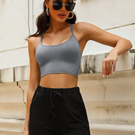 WW | 3er Pack Damen Sport Bh Gepolstert Crisscross Yoga Bh Nahtlos Mittel Impact Fitness Activewear
