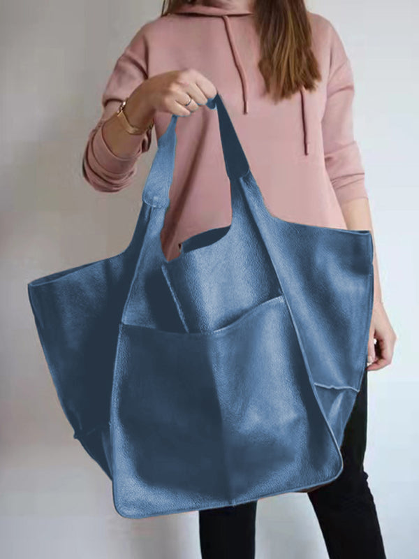 WW | Einfach Große Tasche Weiches Leder Große Kapazität Ein Schulter Tragbare Tote Tasche