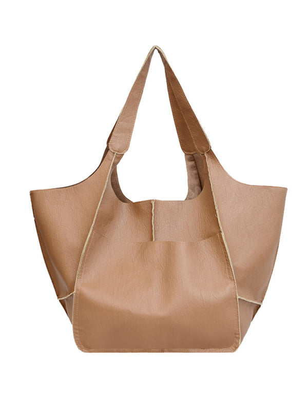 WW | Einfach Große Tasche Weiches Leder Große Kapazität Ein Schulter Tragbare Tote Tasche