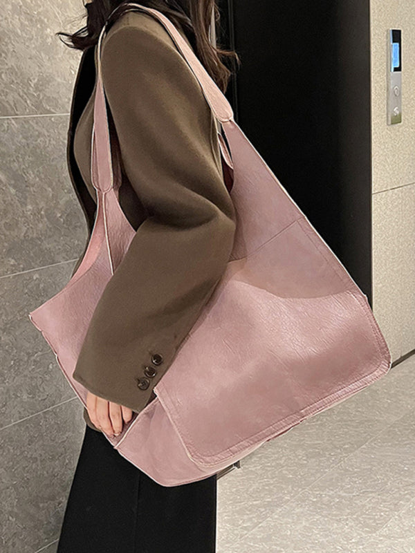 WW | Einfach Große Tasche Weiches Leder Große Kapazität Ein Schulter Tragbare Tote Tasche