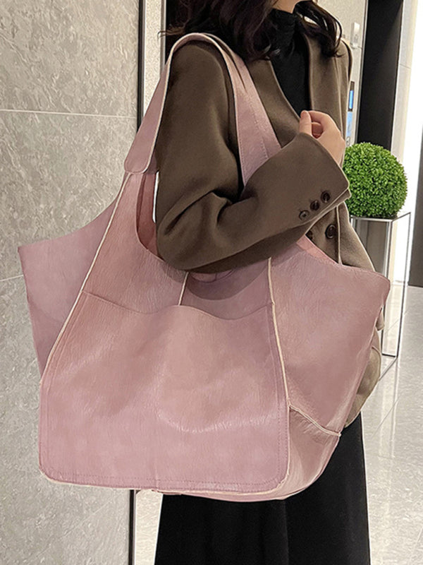 WW | Einfach Große Tasche Weiches Leder Große Kapazität Ein Schulter Tragbare Tote Tasche