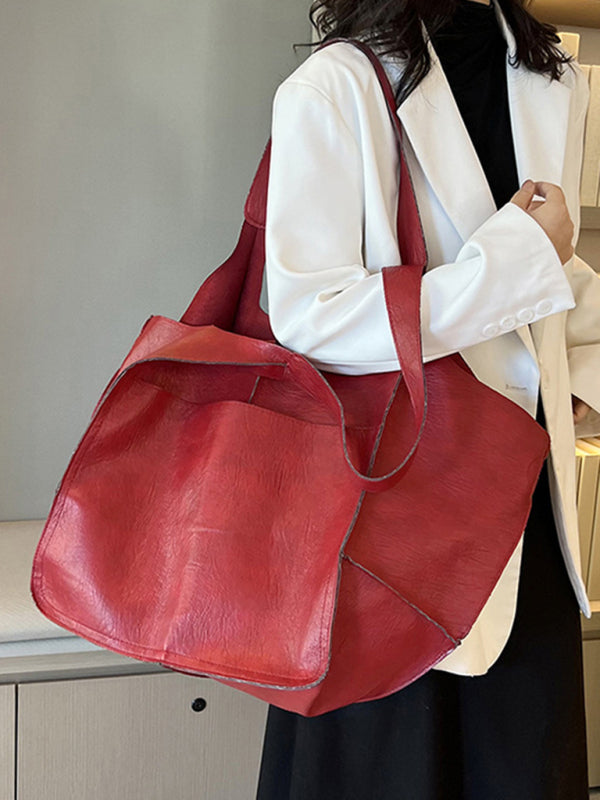 WW | Einfach Große Tasche Weiches Leder Große Kapazität Ein Schulter Tragbare Tote Tasche