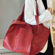 WW | Einfach Große Tasche Weiches Leder Große Kapazität Ein Schulter Tragbare Tote Tasche