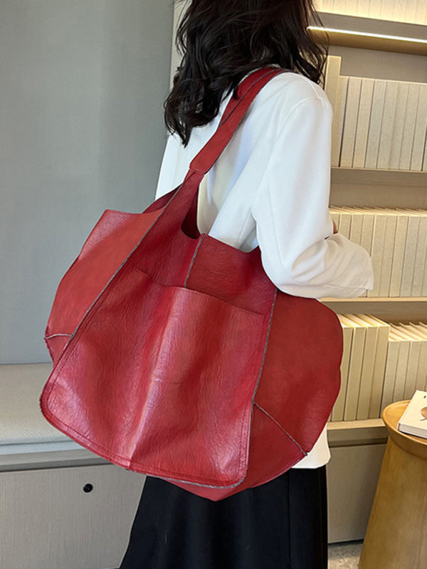 WW | Einfach Große Tasche Weiches Leder Große Kapazität Ein Schulter Tragbare Tote Tasche