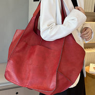 WW | Einfach Große Tasche Weiches Leder Große Kapazität Ein Schulter Tragbare Tote Tasche