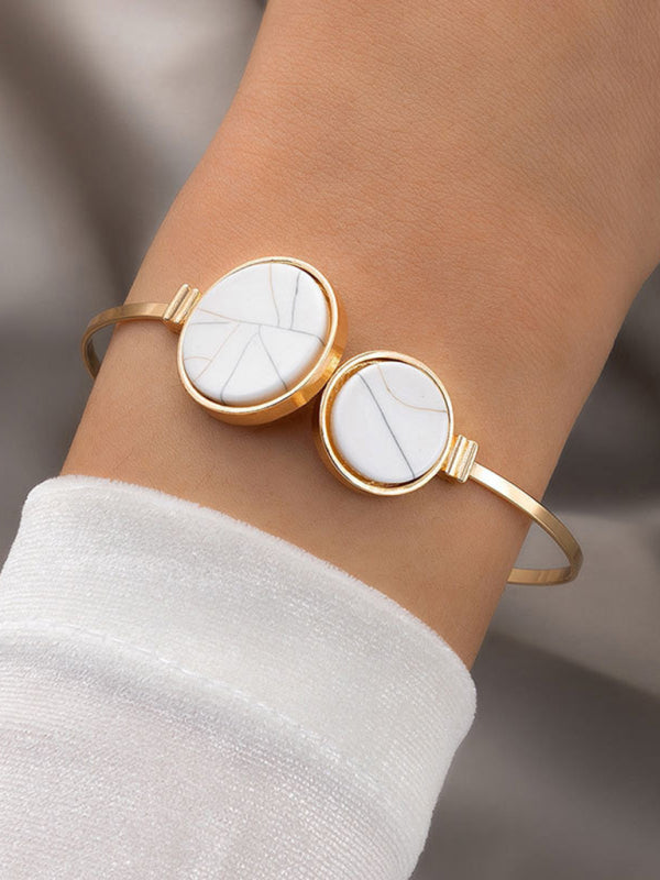 WW | Eingelassene Offene Fünfteiliges Armband Geometrisches Liebes Dreiecks Armband Satz