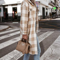 WW | Plaid Shacket - Leichte Wärme - Knopfverschluss-Stil - Lässige Schicht