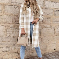 WW | Plaid Shacket - Leichte Wärme - Knopfverschluss-Stil - Lässige Schicht