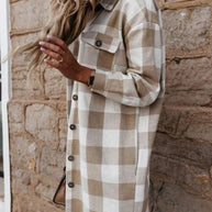 WW | Plaid Shacket - Leichte Wärme - Knopfverschluss-Stil - Lässige Schicht