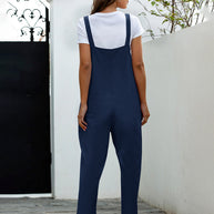 WW | Damen Gewebte Retro Lässige Lange Latzhose