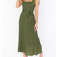 WW | Damen Elegantes und Modisches Pendel Schlitz Französisches High-end Gefühl Kleid