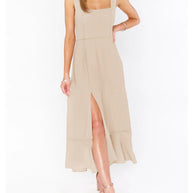 WW | Damen Elegantes und Modisches Pendel Schlitz Französisches High-end Gefühl Kleid