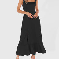 WW | Damen Elegantes und Modisches Pendel Schlitz Französisches High-end Gefühl Kleid