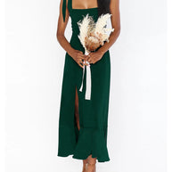 WW | Damen Elegantes und Modisches Pendel Schlitz Französisches High-end Gefühl Kleid