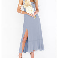 WW | Damen Elegantes und Modisches Pendel Schlitz Französisches High-end Gefühl Kleid