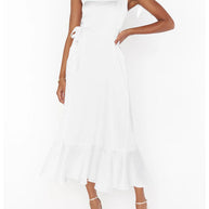 WW | Damen Elegantes und Modisches Pendel Schlitz Französisches High-end Gefühl Kleid