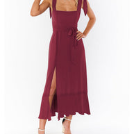 WW | Damen Elegantes und Modisches Pendel Schlitz Französisches High-end Gefühl Kleid