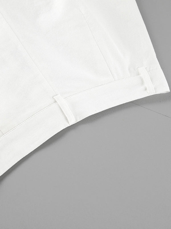 W&W Mode | Anzugweste Anzug Damen Sommer Lässig Ärmellose Weste Shorts Zweiteiliges Satz