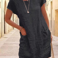 WW | Leinenkleid mit Taschen