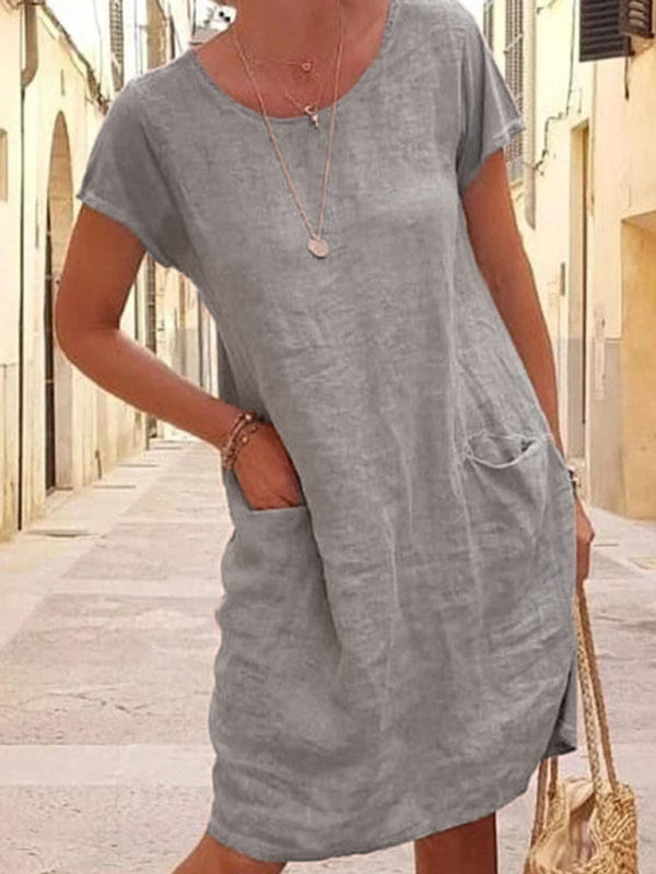 WW | Leinenkleid mit Taschen