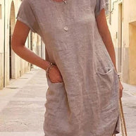 WW | Leinenkleid mit Taschen