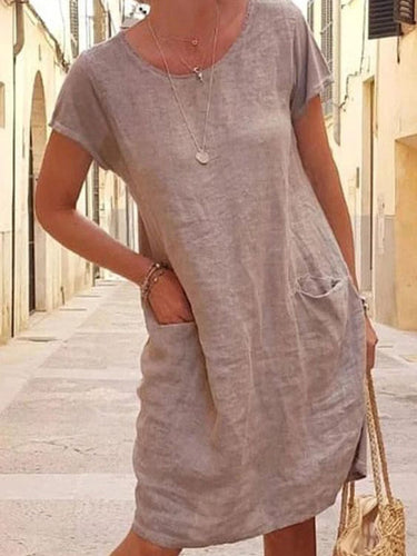 WW | Leinenkleid mit Taschen