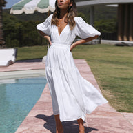 W&W | Maxikleid mit Puffärmeln