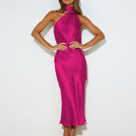 WW | Vibrant Halter-Midi-Kleid