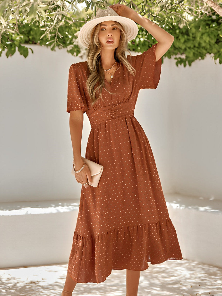 WW | Maxikleid Mit Gürtel Für Frauen