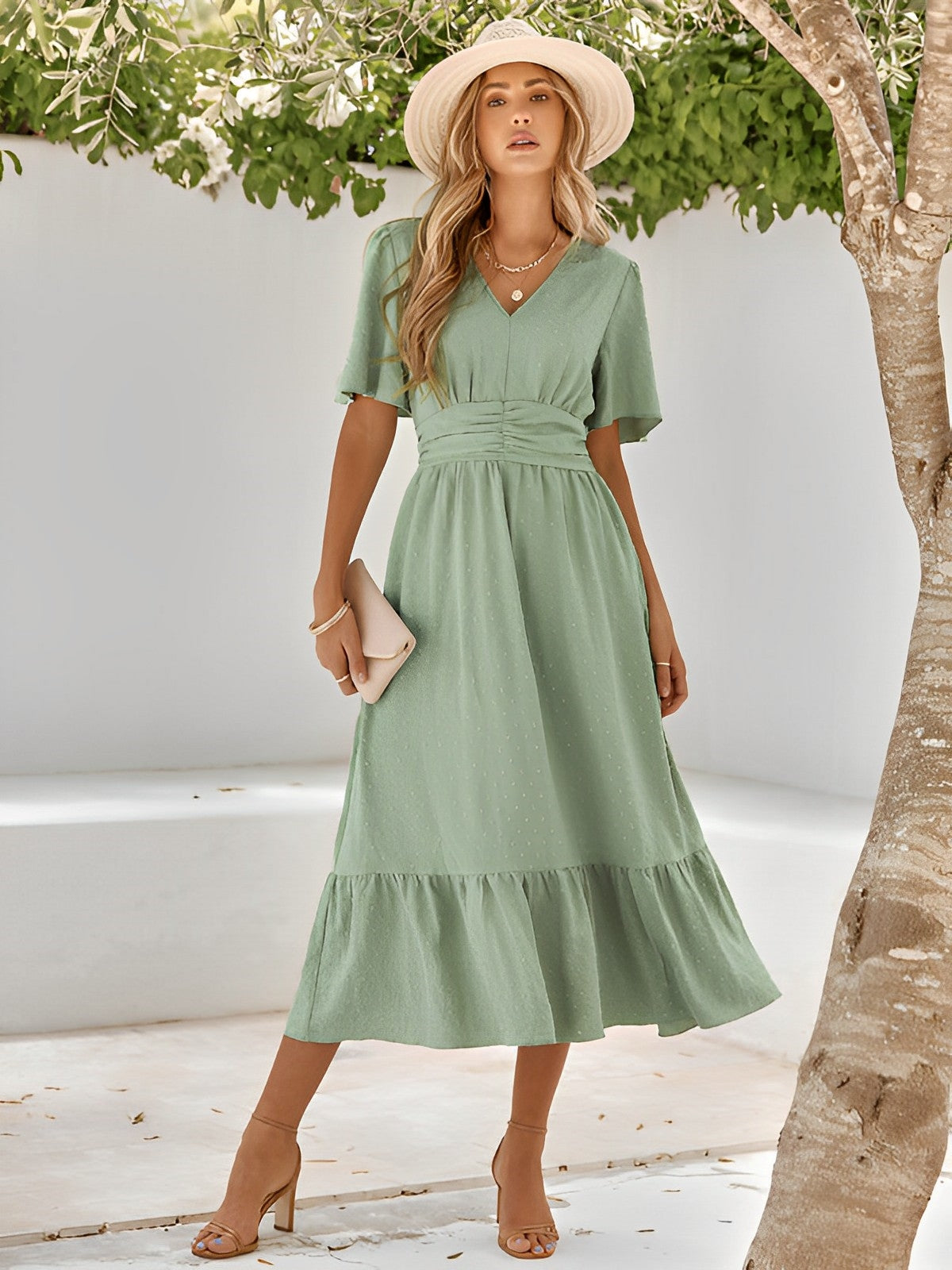 WW | Maxikleid Mit Gürtel Für Frauen