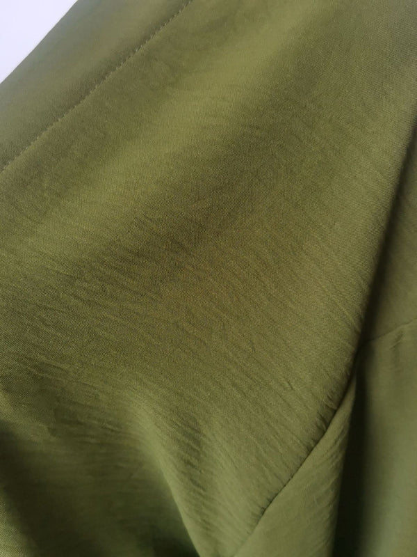 WW | Neue Baumwoll Und Leinenanzug Strickjacke Langärmliges Oberteil Tasche Weit Geschnittene Hose Zweiteiler Satz