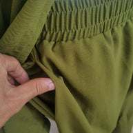 WW | Neue Baumwoll Und Leinenanzug Strickjacke Langärmliges Oberteil Tasche Weit Geschnittene Hose Zweiteiler Satz