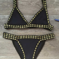 WW | Handgehäkelter Bikini Strickpaneel Badeanzug Set