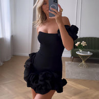 WW |  Ein-Schulter-Minikleid