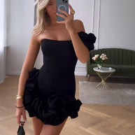 WW |  Ein-Schulter-Minikleid