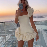 WW |  Ein-Schulter-Minikleid