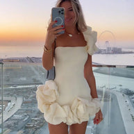 WW |  Ein-Schulter-Minikleid