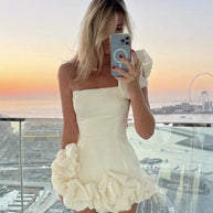 WW |  Ein-Schulter-Minikleid