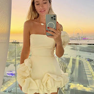 WW |  Ein-Schulter-Minikleid