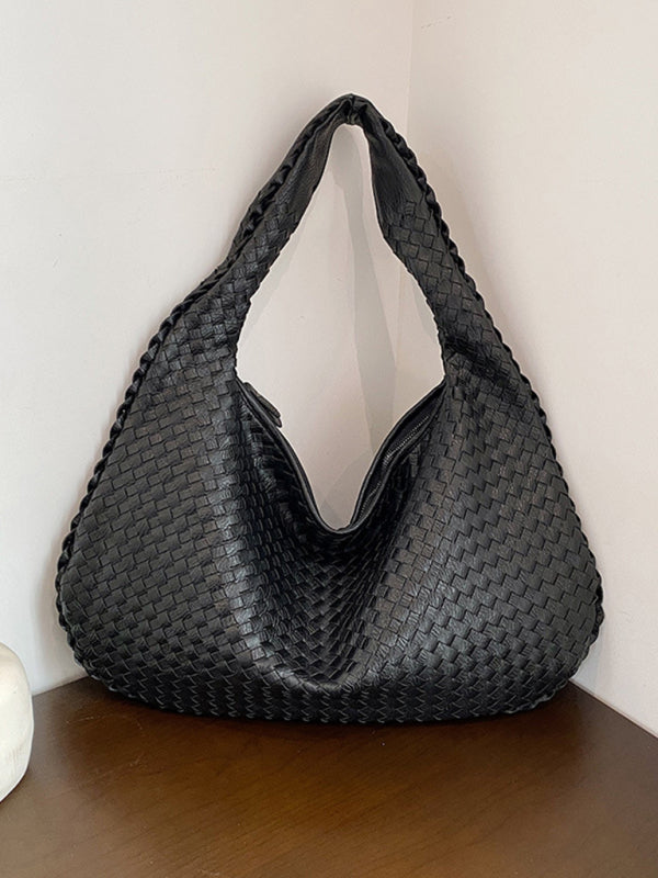 WW | Französische Hochwertige Gewebte Tasche, Vielseitige Schulter Achseltasche, Nischenstruktur Tragbare Pendeltasche
