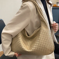 WW | Französische Hochwertige Gewebte Tasche, Vielseitige Schulter Achseltasche, Nischenstruktur Tragbare Pendeltasche