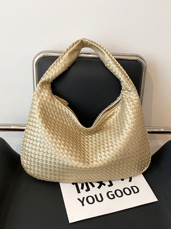 WW | Französische Hochwertige Gewebte Tasche, Vielseitige Schulter Achseltasche, Nischenstruktur Tragbare Pendeltasche