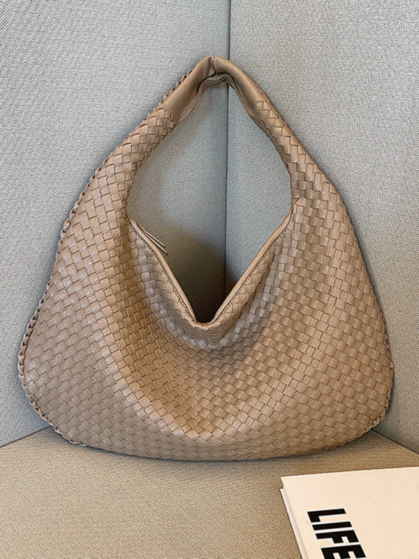 WW | Französische Hochwertige Gewebte Tasche, Vielseitige Schulter Achseltasche, Nischenstruktur Tragbare Pendeltasche