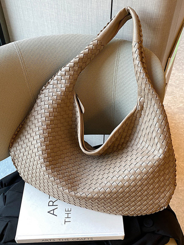 WW | Französische Hochwertige Gewebte Tasche, Vielseitige Schulter Achseltasche, Nischenstruktur Tragbare Pendeltasche