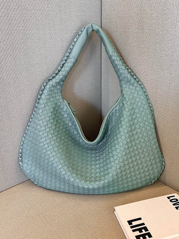 WW | Französische Hochwertige Gewebte Tasche, Vielseitige Schulter Achseltasche, Nischenstruktur Tragbare Pendeltasche