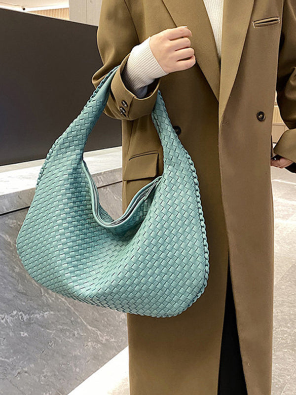 WW | Französische Hochwertige Gewebte Tasche, Vielseitige Schulter Achseltasche, Nischenstruktur Tragbare Pendeltasche